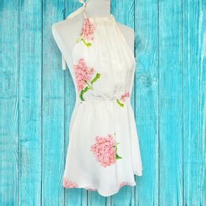 Stone Cold Fox Silk Floral Halter Dress EUC